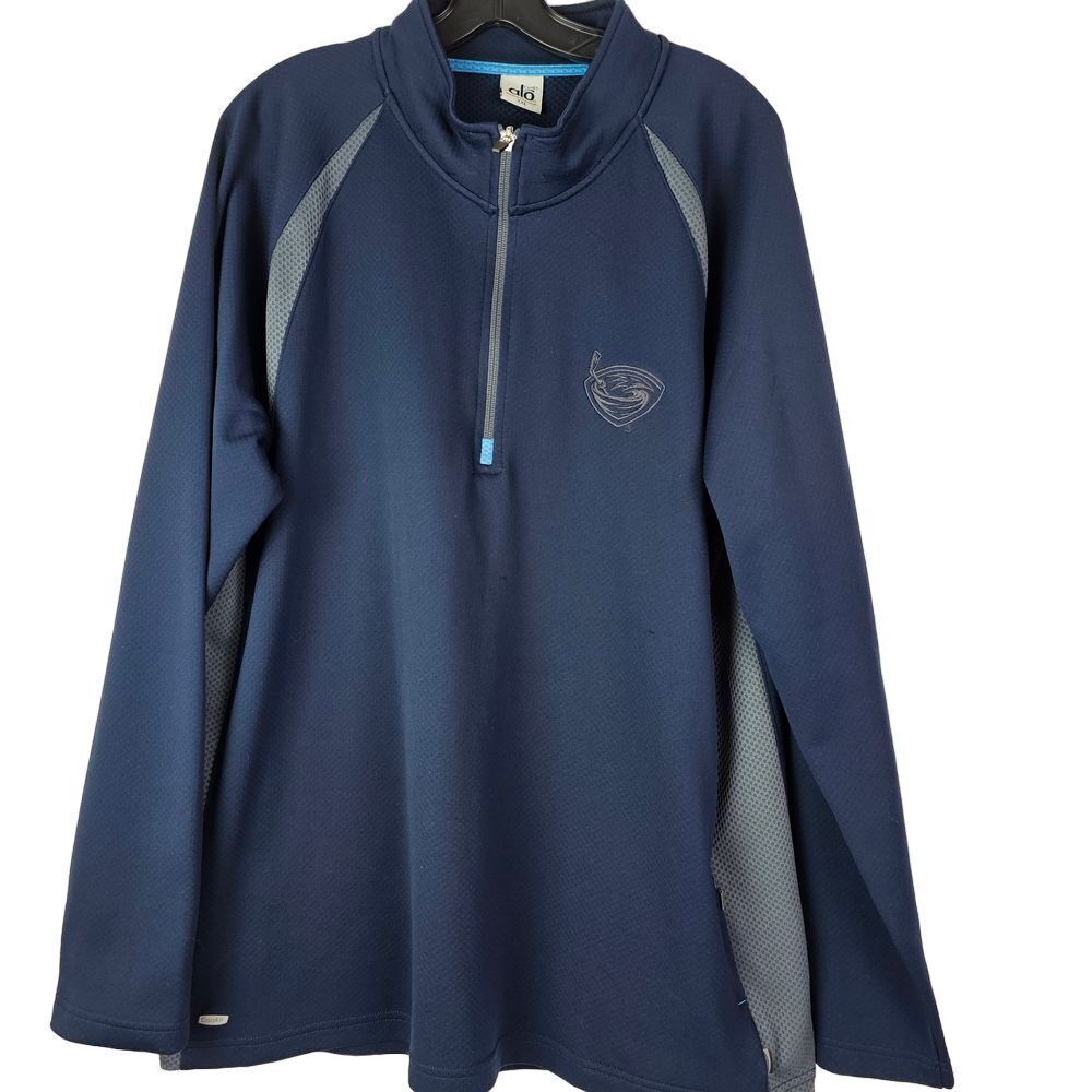 Alo Men's Pullover Jacket XXL Blue 1/4 Zip CoolFit Moisture-Wicking Active
